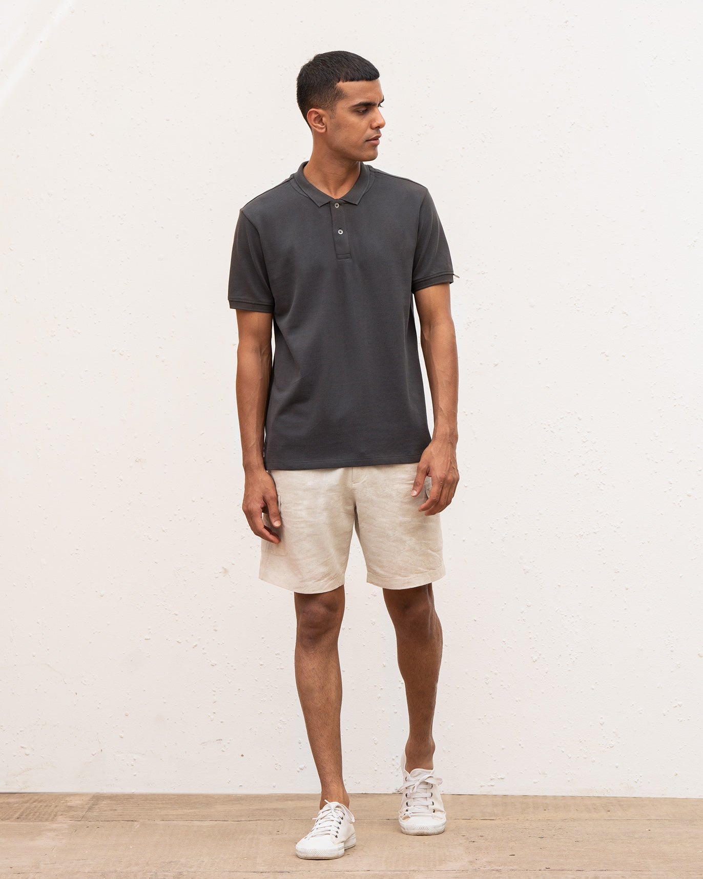 Polo T-Shirt - Charcoal