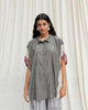 Kaftan Shirt - Ivory & Grey