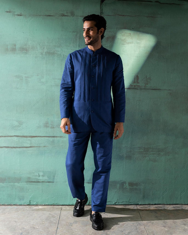 Short Bandhgala- Navy