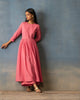 Side Slit Kurta & Basic Pyjamas - Deep Pink